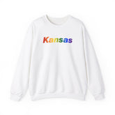 Kansas Sweatshirt: Vibrant Pride Gradient Design