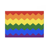 Pride Flag Magnet: Wavey Rectangle Button for Fridge