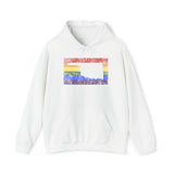 Oklahoma Pride Flag Hoodie: Rainbow LGBTQ+ State Silhouette Distressed Hooded Sweatshirt