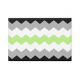 Agender Pride Flag Magnet: Wavey Rectangle Button for Fridge