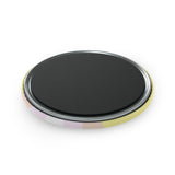 Pangender Pride Flag Magnet: Ripple Round Button for Fridge