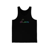 Polysexual Love Script Tank: Subtly Elegant Pride Tank-Top