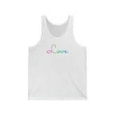 Polysexual Love Script Tank: Subtly Elegant Pride Tank-Top
