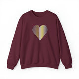 Demigender Heart Lines Sweater: Pride Gradient Sweatshirt