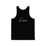 Pangender Love Script Tank: Subtly Elegant Pride Tank-Top