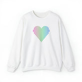 Polysexual Heart Lines Sweater: Pride Gradient Sweatshirt
