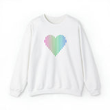Polysexual Heart Lines Sweater: Pride Gradient Sweatshirt