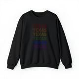 Texas LGBTQ+ Pride Flag, Faded Black Sweater
