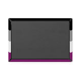 Asexual Pride Flag Magnet: Wavey Rectangle Button for Fridge