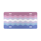 Bigender Flag Ripple Vanity License Plate: Wavey Design for Cars