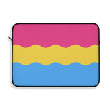 Pansexual Pride Flag Laptop Sleeve: Ripple Print Protective Case