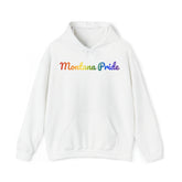 Montana Pride Hoodie: Flowing Cursive Design with LGBTQ+ Gradient