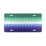 Gay Pride Flag Wavey Vanity License Plate: Sharp Design for Cars