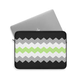Agender Pride Flag Laptop Sleeve: Wavey Print Protective Case