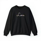Pangender Love Script Sweatshirt: Subtly Elegant Pride Sweater