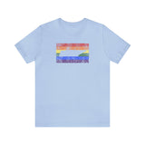 Tennessee Pride Flag Tee: Rainbow LGBTQ+ State Silhouette Distressed Shirt