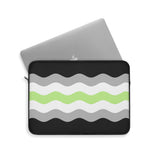 Agender Pride Flag Laptop Sleeve: Ripple Print Protective Case