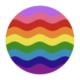LGBTQ+ Flag Ripple Mousepad: Wavey Design for Desk