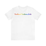 Northwest Territories Pride T-Shirt: Flowing Cursive Design with LGBTQ+ Gradient
