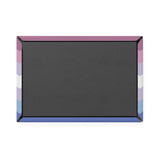 Bigender Pride Flag Magnet: Wavey Rectangle Button for Fridge