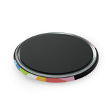 Queer Pride Flag Magnet: Wavey Round Button for Fridge