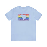 South Carolina Pride Flag Tee: Rainbow LGBTQ+ State Silhouette Distressed Shirt