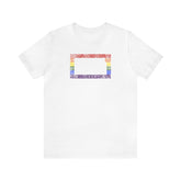 Kansas Pride Flag Tee: Rainbow LGBTQ+ State Silhouette Distressed Shirt