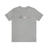 Asexual Love Script Tee: Subtly Elegant Pride T-Shirt