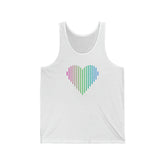 Polysexual Heart Lines Tank-Top: Pride Gradient Tank