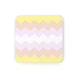 Pangender Flag Coaster Set: 4 Corkwood Wavey Drink Coasters
