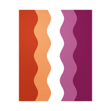 Lesbian Pride Flag Ripple Decal: Wavey Pride Sticker