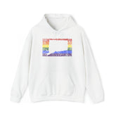 Connecticut Pride Flag Hoodie: Rainbow LGBTQ+ State Silhouette Distressed Hooded Sweatshirt