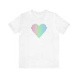 Polysexual Heart Lines T-Shirt: Pride Gradient Tee