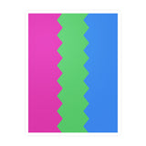 Polysexual Flag Wavey Decal: Sharp Pride Sticker