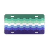 Gay Pride Flag Ripple Vanity License Plate: Wavey Design for Cars