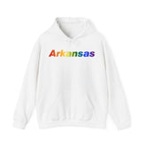 Arkansas Hoodie: Vibrant Pride Gradient Design