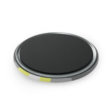 Demigender Pride Flag Magnet: Wavey Round Button for Fridge