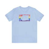 Washington Pride Flag Tee: Rainbow LGBTQ+ State Silhouette Distressed Shirt