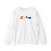 Maine Sweatshirt: Vibrant Pride Gradient Design