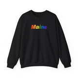 Maine Sweatshirt: Vibrant Pride Gradient Design