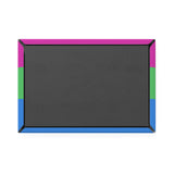 Polysexual Pride Flag Magnet: Ripple Rectangle Button for Fridge