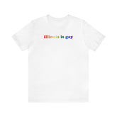 Illinois is Gay Pride T-Shirt: LGBTQ+ Flag Gradient Tee