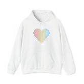 Pansexual Heart Lines Hoodie: Pride Gradient Sweater