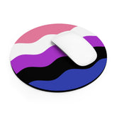 Genderfluid Flag Ripple Mousepad: Wavey Design for Desk