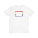 North Dakota Pride Flag Tee: Rainbow LGBTQ+ State Silhouette Distressed Shirt