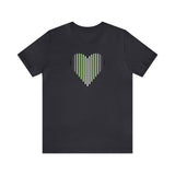Agender Heart Lines T-Shirt: Pride Gradient Tee
