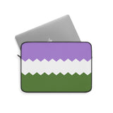 Genderqueer Pride Flag Laptop Sleeve: Wavey Print Protective Case