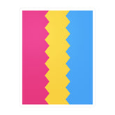 Pansexual Flag Wavey Decal: Sharp Pride Sticker