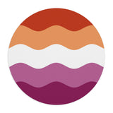 Lesbian Pride Flag Ripple Mousepad: Wavey Design for Desk