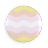 Pangender Pride Flag Magnet: Ripple Round Button for Fridge